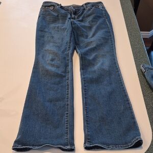 Sz 10 34" Inseam Long Old Navy Blue Flare Women's Jeans